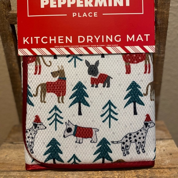 Christmas Dogs Dish Drying Mat, Dog Themed Dish Drying Mat, Christmas Decor - Picture 6 of 11